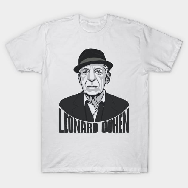 Leonard Norman Cohen Fan Art T-Shirt by Trendsdk